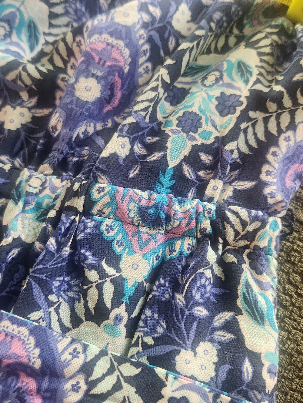 Talbot's New Blue Multicolored Medallion Print Sleeveless Dress; Petite Small - Picture 8 of 9